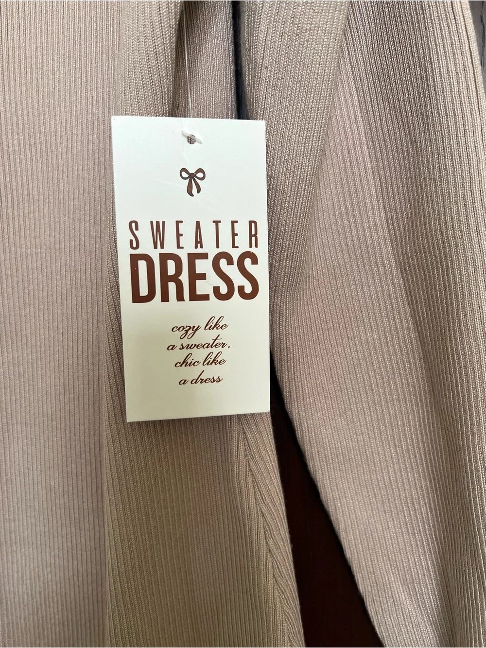 J for Justify Blush Pink Ribbed Zip-Front Long Sleeve Dress - Picture 4 of 6
